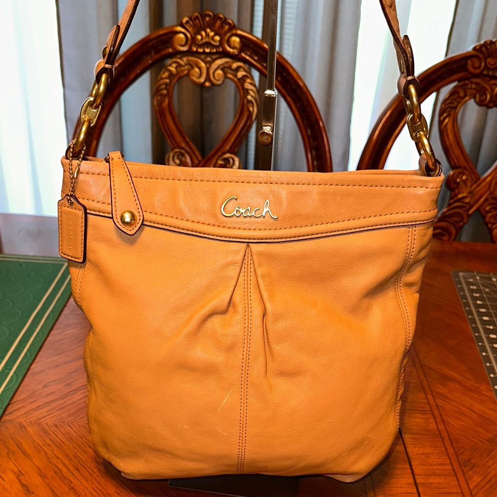 Coach Tan Leather Shoulder Bag